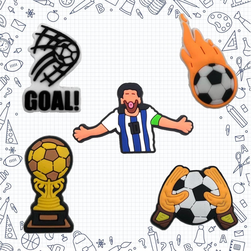 BULKITEM 25PCS Sports Shoe Decoration Charms,Basketball Soccer Baseball Golf Football Shoe Decoration Charms - Image 2
